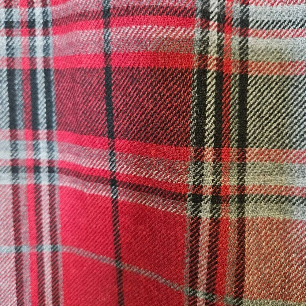 Nygard Collections wool blend red/grey plaid skirt. Size 12. - Picture 2 of 6